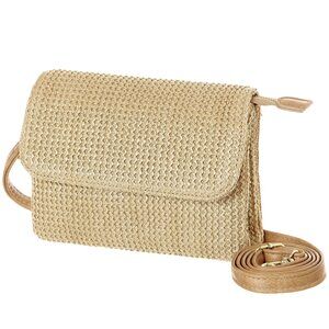 2059 Faux Straw Small Summer Purses Crossbody Beach Bags for Cruise Travel